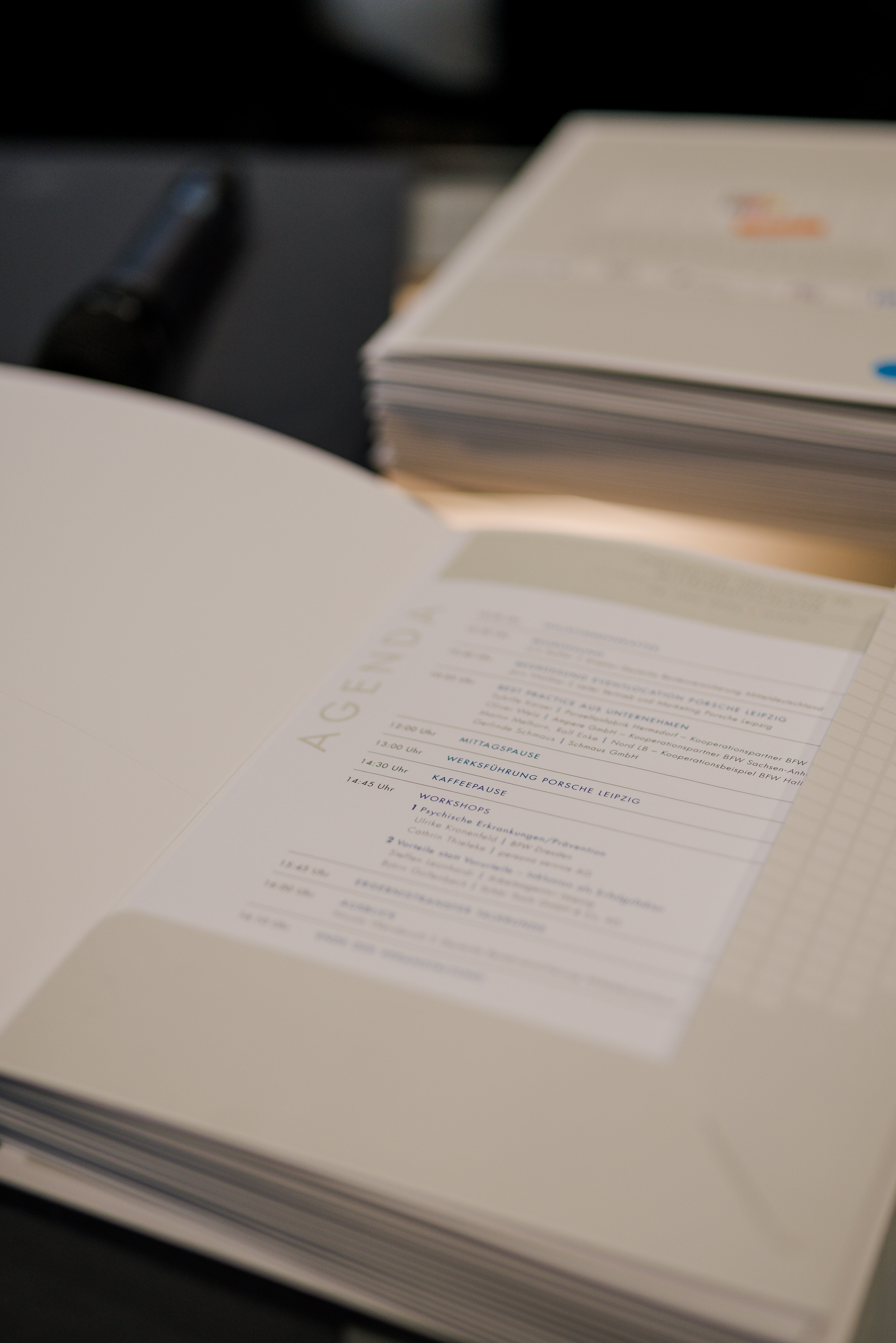 Nahaufnahme der Agenda Nahaufnahme der Agenda